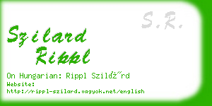 szilard rippl business card